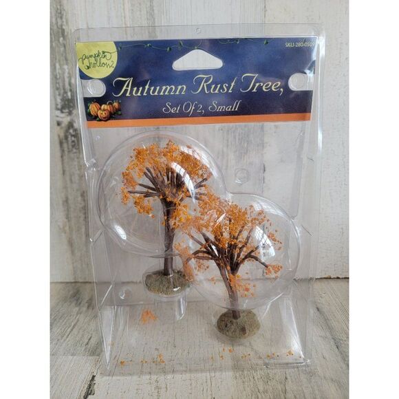 Lemax Pumpkin Hollow Autumn rust tree Halloween Village accessory small - Picture 1 of 6